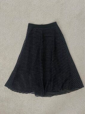 &Other Stories Silver Glitter Long Skirt (4)